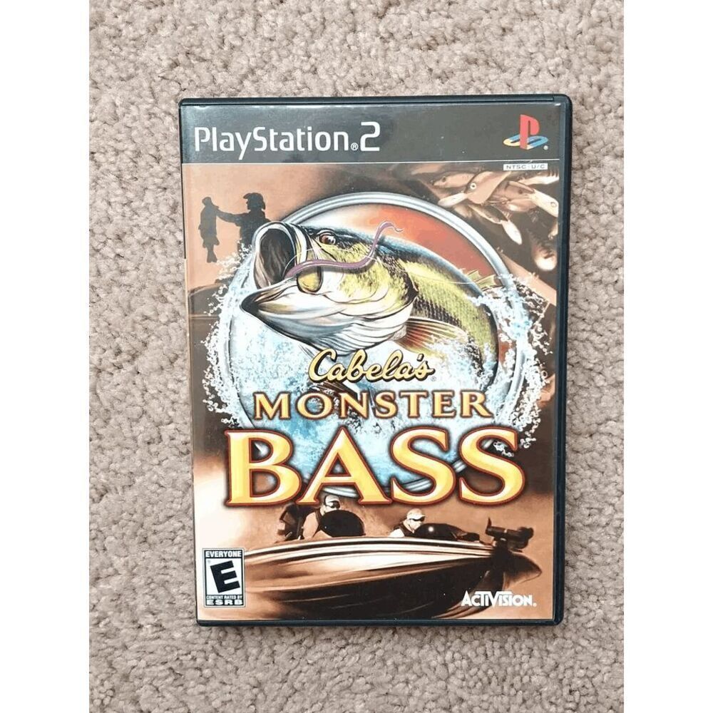 Cabelas Monster Bass Sony Playstation 2 Complete CIB Tested‎ & Working